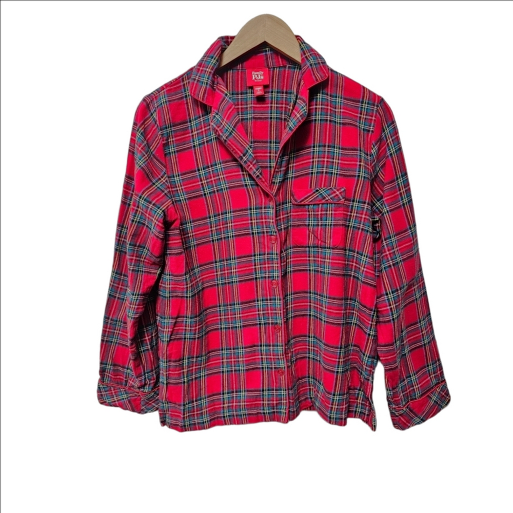 ✨ 3/$20✨ Macy's 100% Cotton Plaid Button Down PJ Top